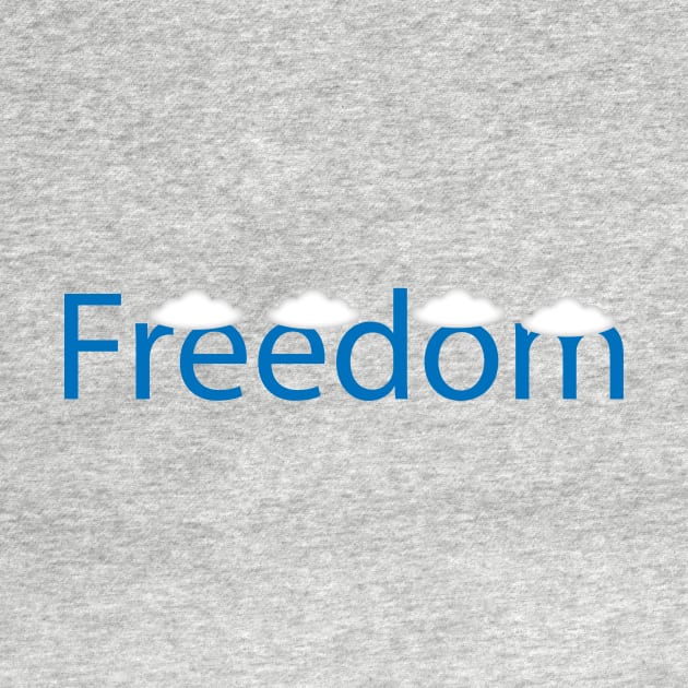 Freedom being free text design by DinaShalash